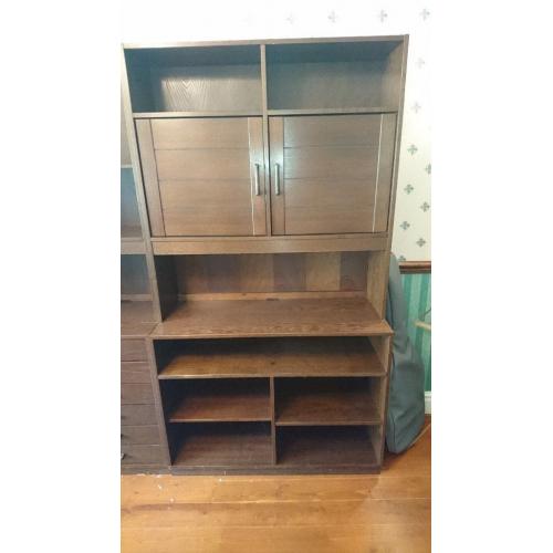 Darkened Oak Dresser (3 separate units)