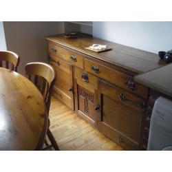 Large oak antique sideboard