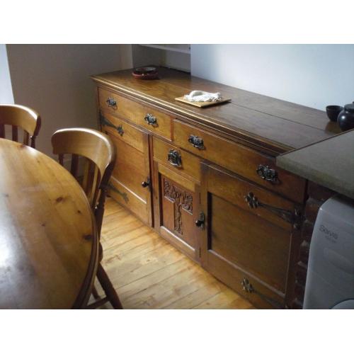 Large oak antique sideboard