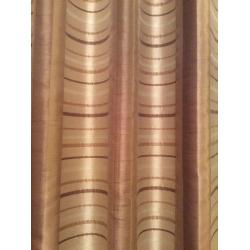Pair of double width, fully lined curtains. 96" width 123 drop