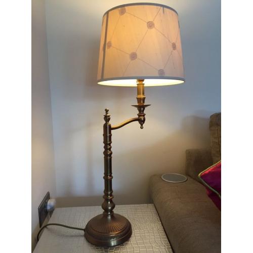 Laura Ashley table lamps (pair) with cream silk shades VGC