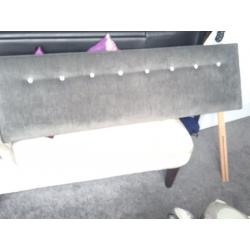 Grey king size headboard