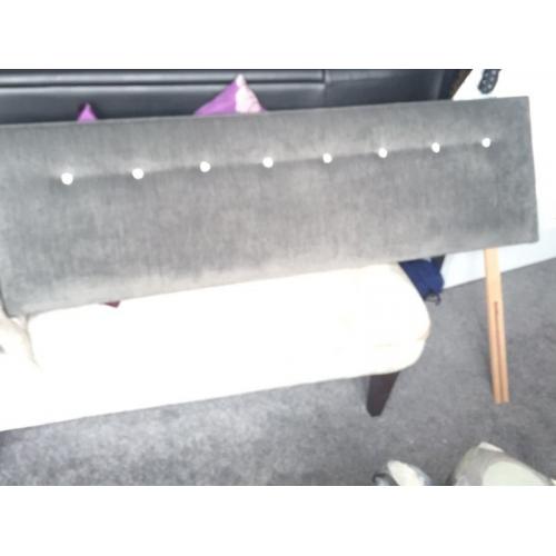 Grey king size headboard