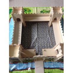 Wooden castle with working drawbridge
