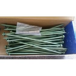 TIMBER FIXING SCREWS - FLANGED HEX HEAD - GREEN 200mm x 50