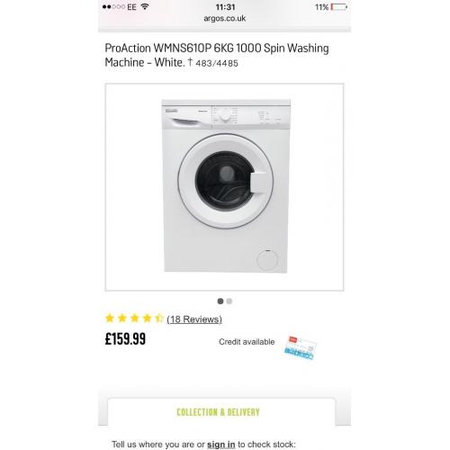 Brand new washing machine