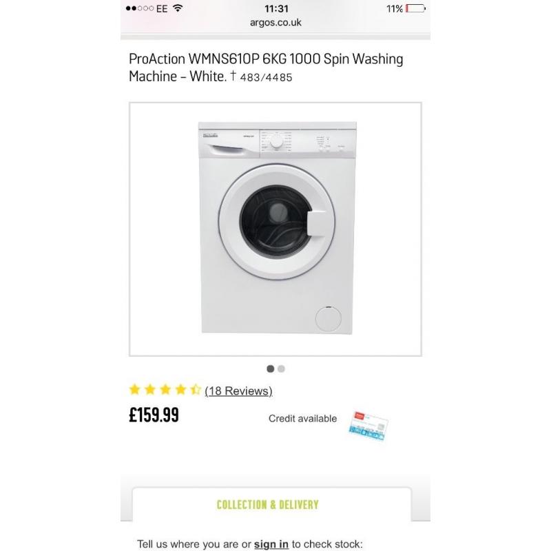 Brand new washing machine