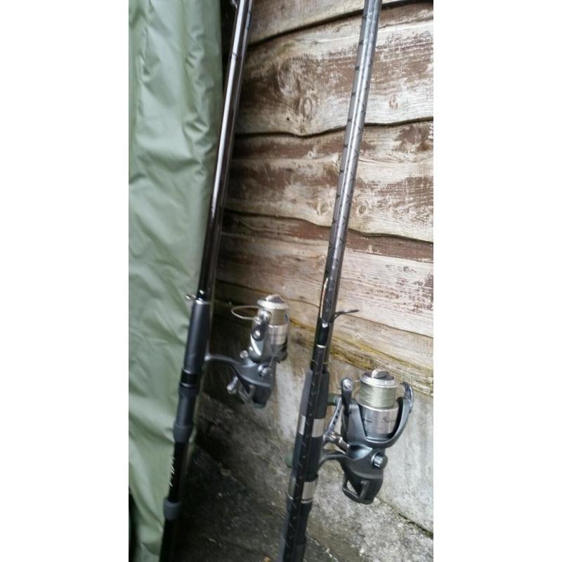 Carp fishing gear.