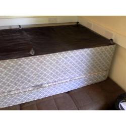 Single divan bed with mattress