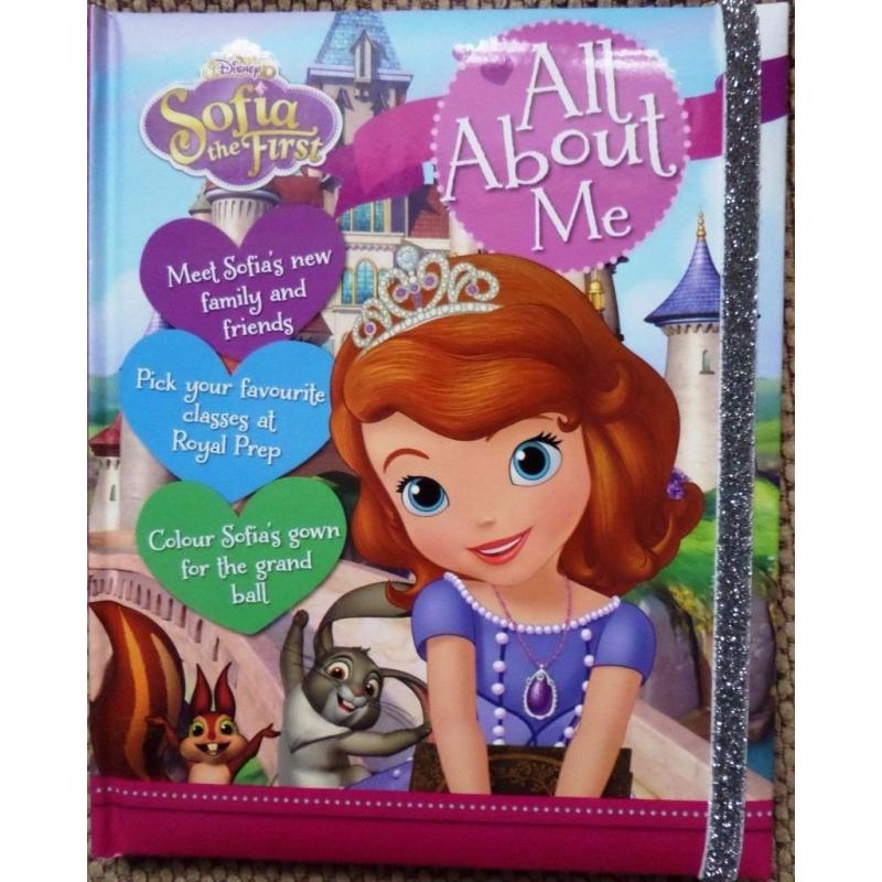 Disney Sofia the First All About Me HARD COVER BRAND NEW