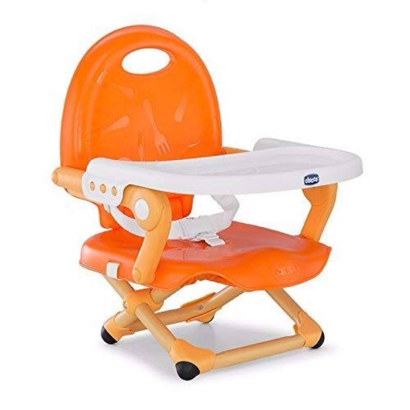 2x Chicco Pocket Snack Booster Seats (Mandarino Orange & Grey) - BRAND NEW