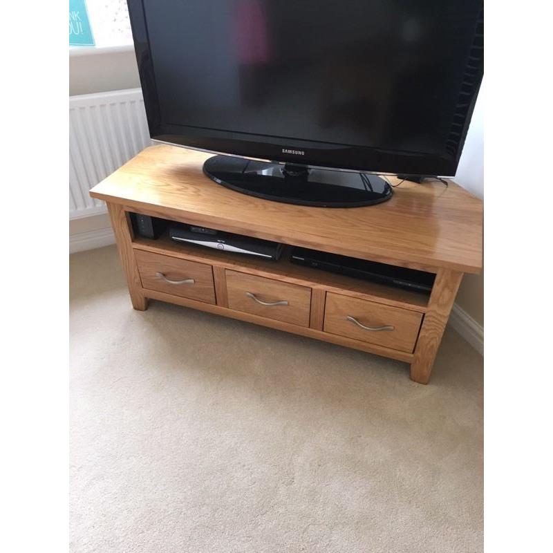 Solid teak coffee table ,tv unit,nest of 3 tables and lamp table.