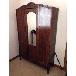 Attractive antique mirrored wardrobe