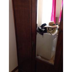 Attractive antique mirrored wardrobe