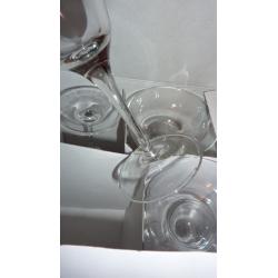 BORMIOLI Set of 4 MARGUERITA Cocktail Glasses NEW IN BOX, Gorgeous Italian Glass, Fun, Modern FAB!!