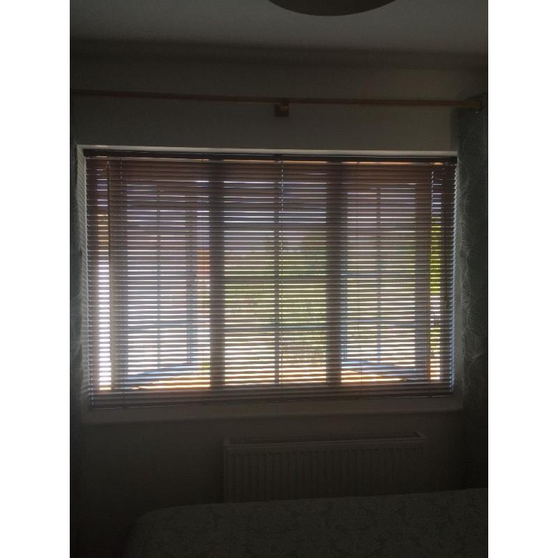 Brown wooden blinds