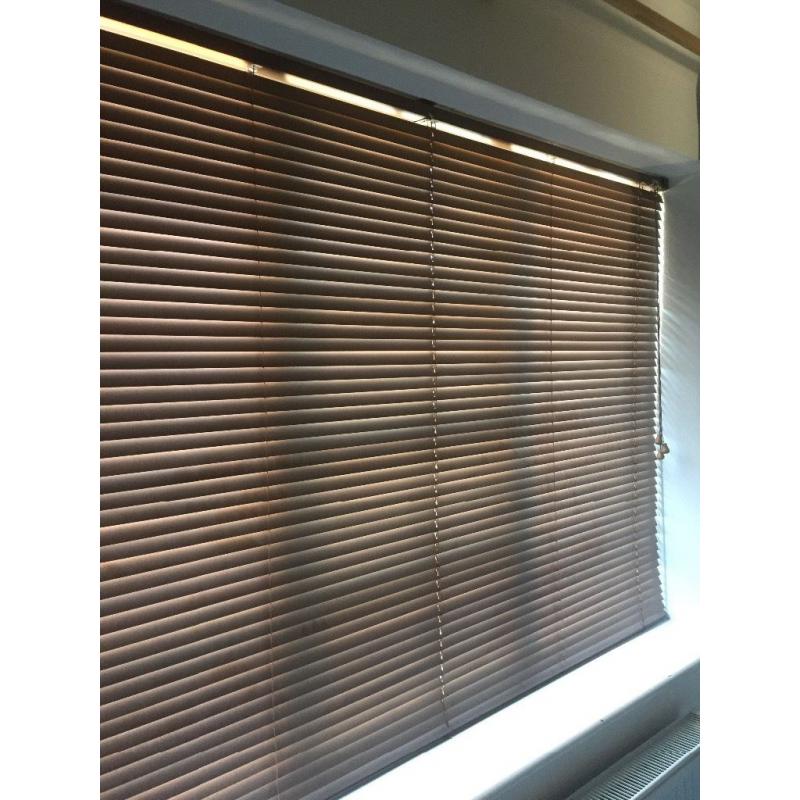 Brown wooden blinds