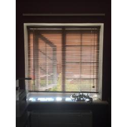 Brown wooden blinds