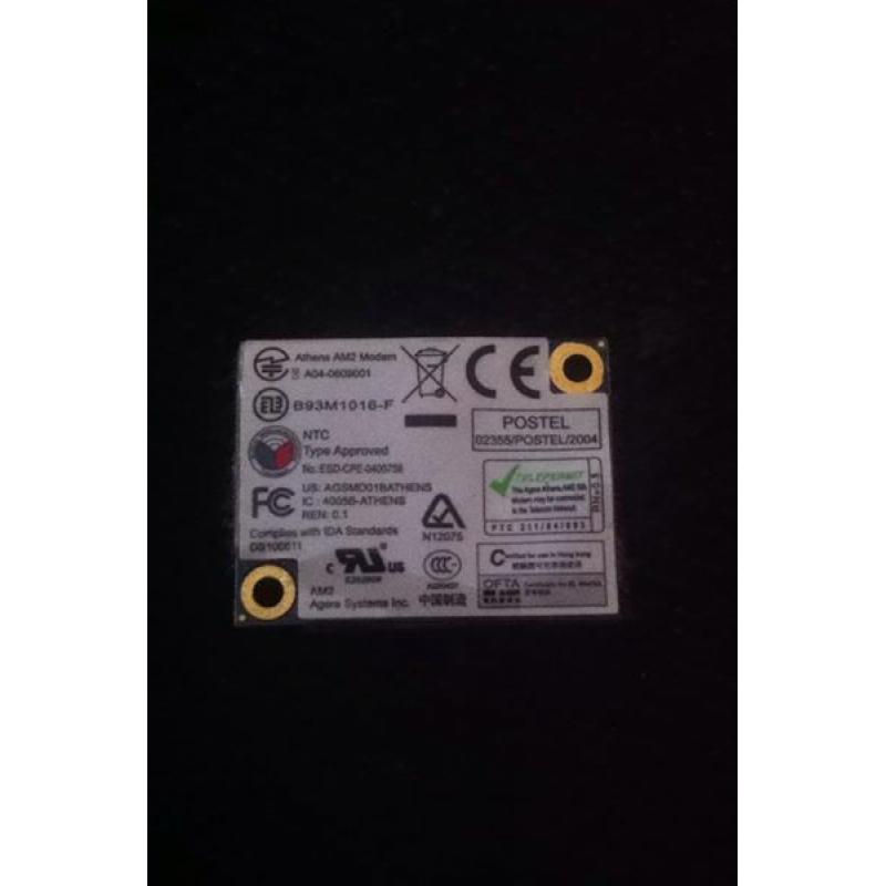 agere athens AM2 (4005B-ATHENS) modem card. Came out of a PACKARD BELL LAPTOP