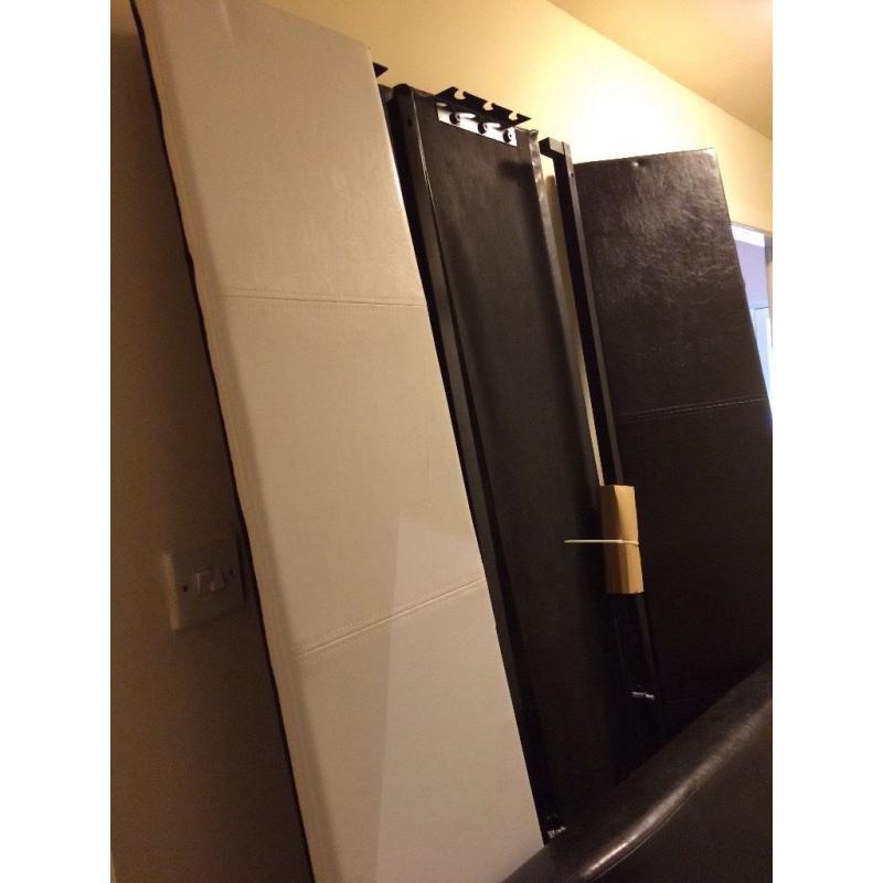 Unit of faux leather bed pieces inc headboards FREE