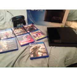 PlayStation 4 500gb 1 controller 7 games like new