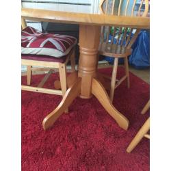 Solid pine farmhouse table and chairs