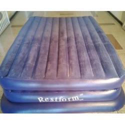 High raised DOUBLE AIR BED with inflate and DEFLATE pump