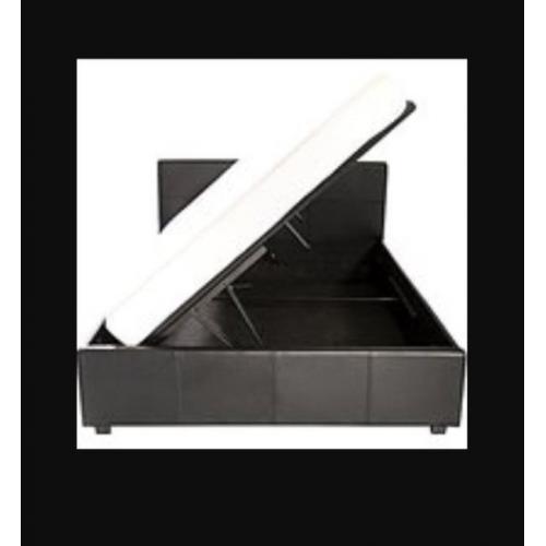 Black side lifted double bed