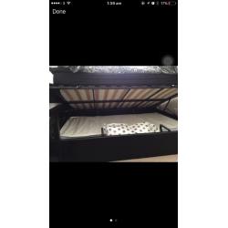 Black side lifted double bed