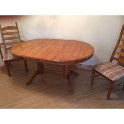 Dining table and chairs