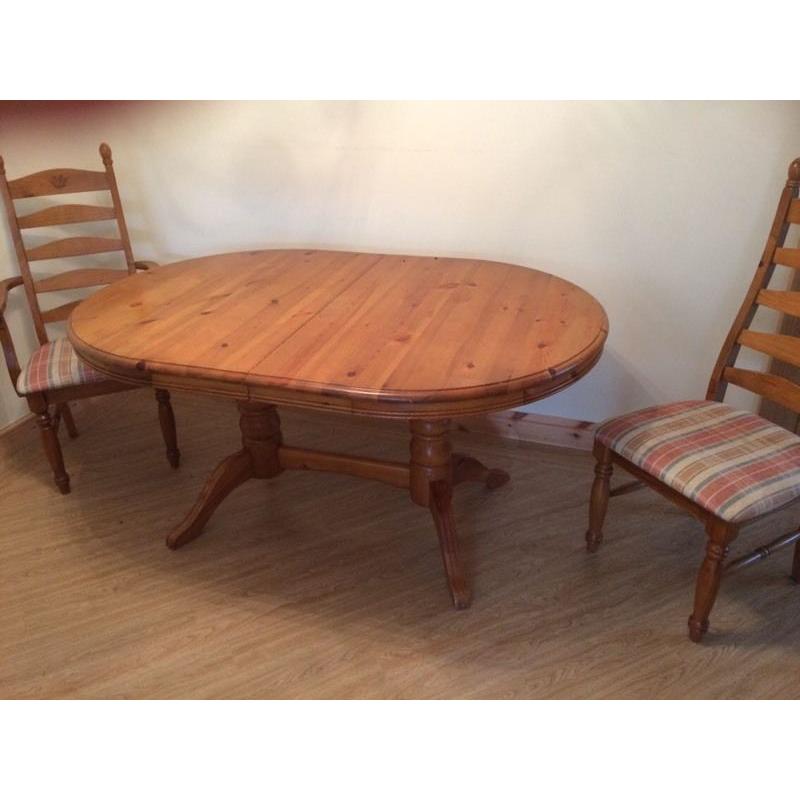 Dining table and chairs