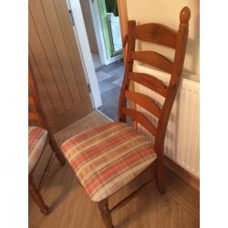 Dining table and chairs