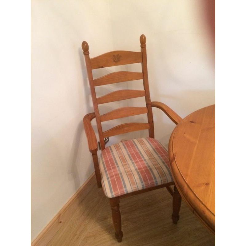 Dining table and chairs