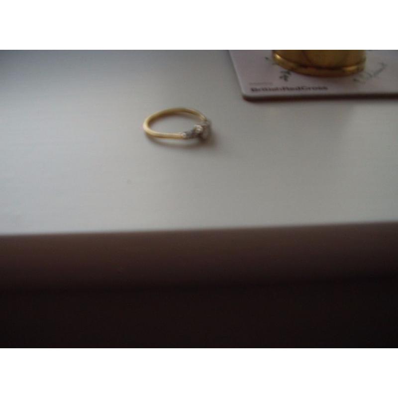 Five diamond engagement ring