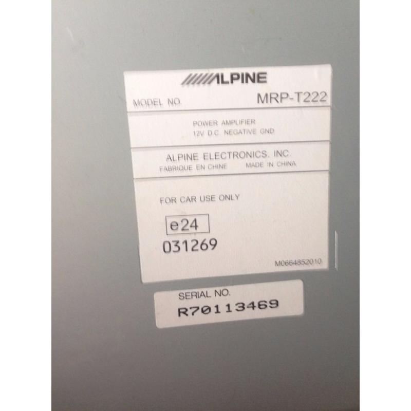 Infinity Kappa 693.7i 6x9 3 way speakers + Apline MRP-T222 2 Channel Amplifier