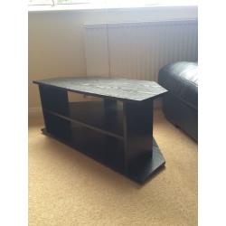 Black Wood Effect TV Bench