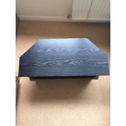 Black Wood Effect TV Bench