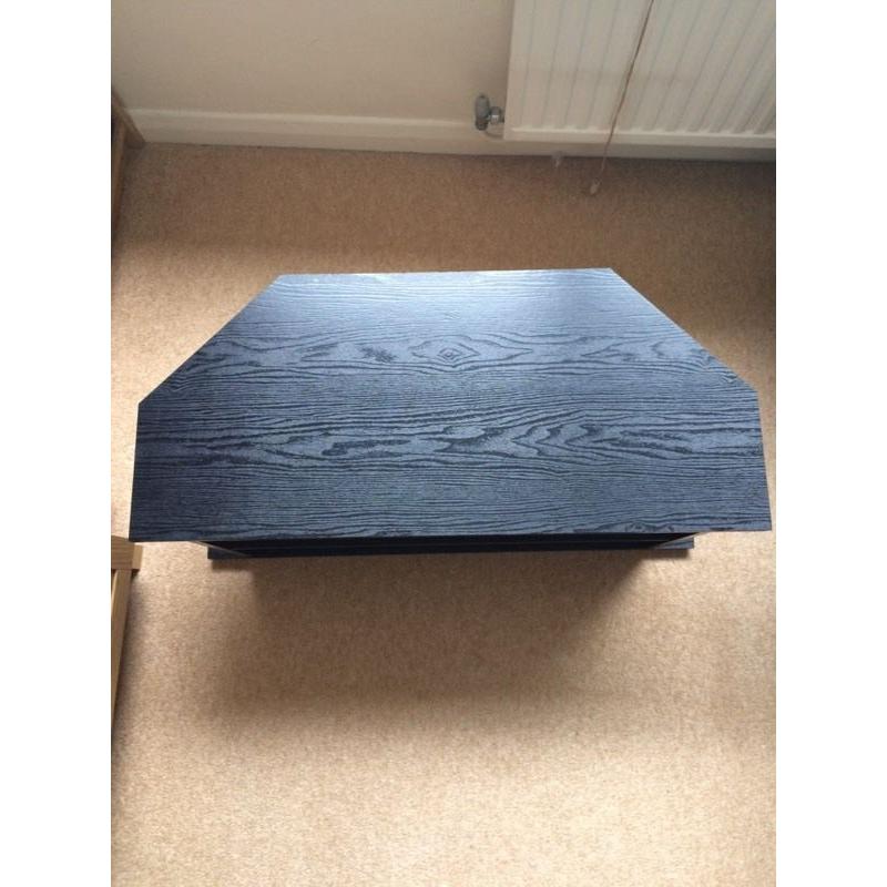 Black Wood Effect TV Bench