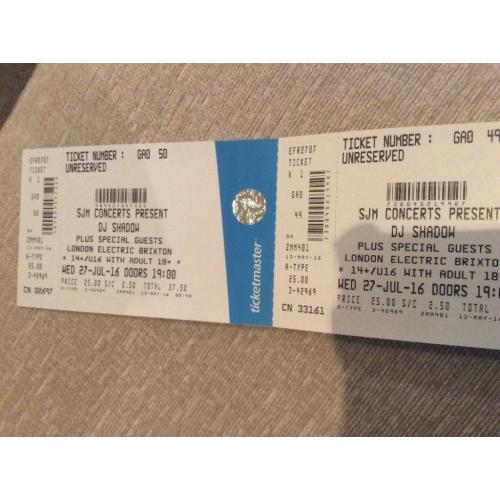 DJ Shadow plus guests Electric Brixton London 27/07 sold out