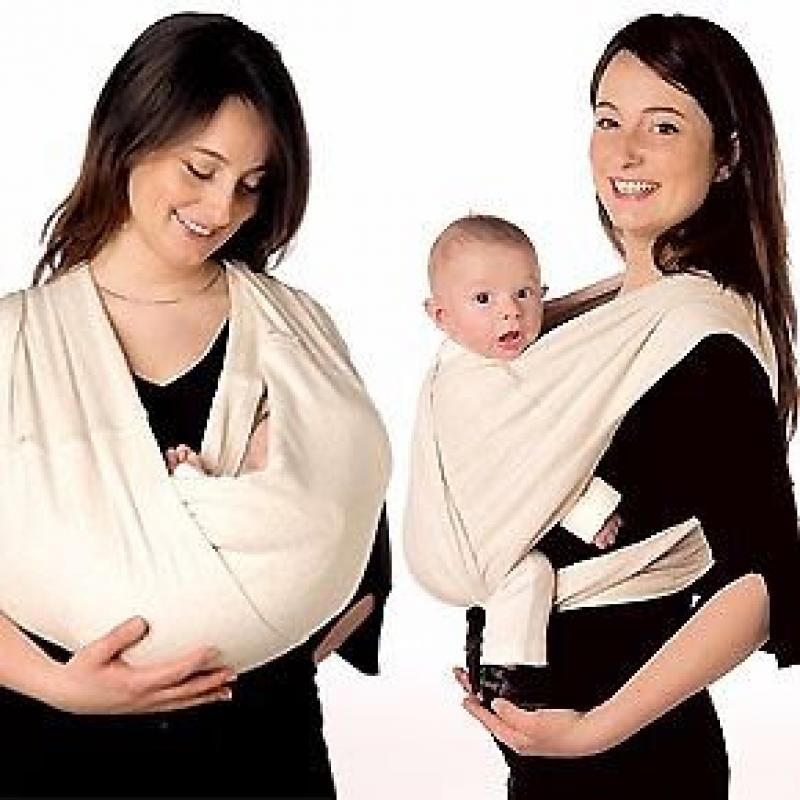 Cream tricotti Baby sling for sale