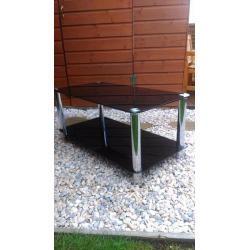 Glass & Chrome TV stand / table / side unit