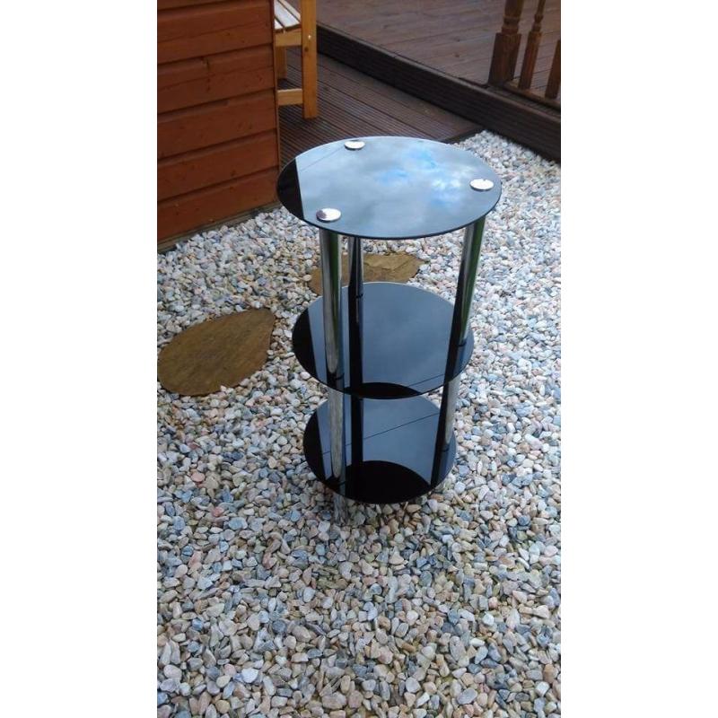 Glass & Chrome TV stand / table / side unit