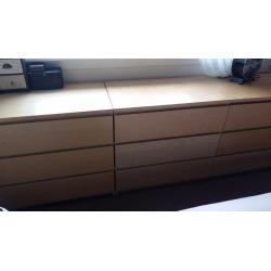 Ikea bedroom drawers and wardrobe