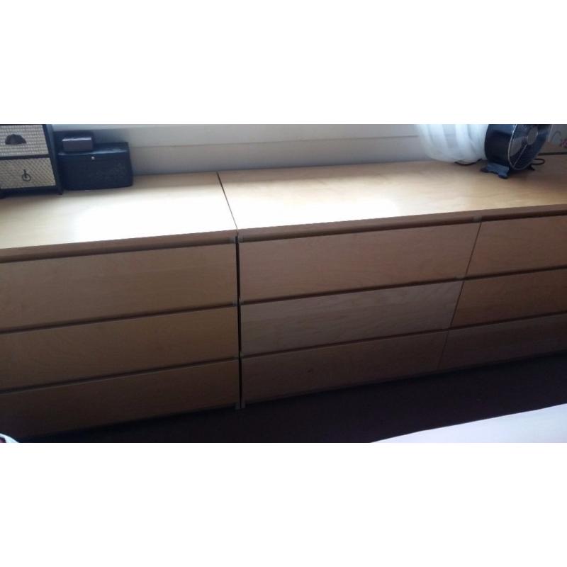 Ikea bedroom drawers and wardrobe