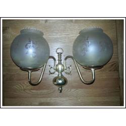 Central Fitting and Wall Lights in Brass