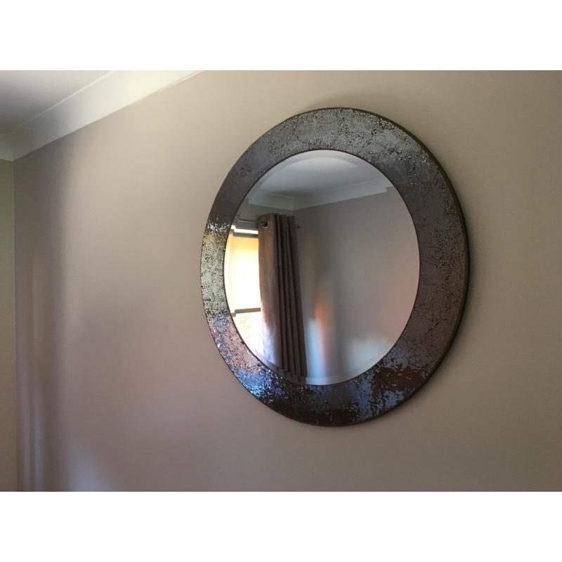 Mink crackle wall mirror