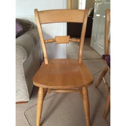 Solid pine chairs X 6