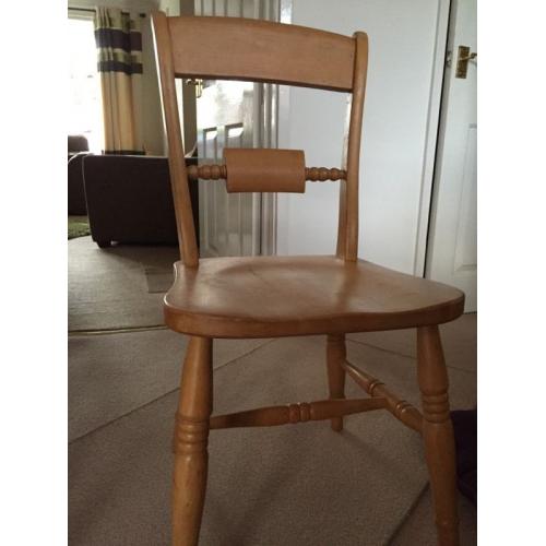 Solid pine chairs X 6