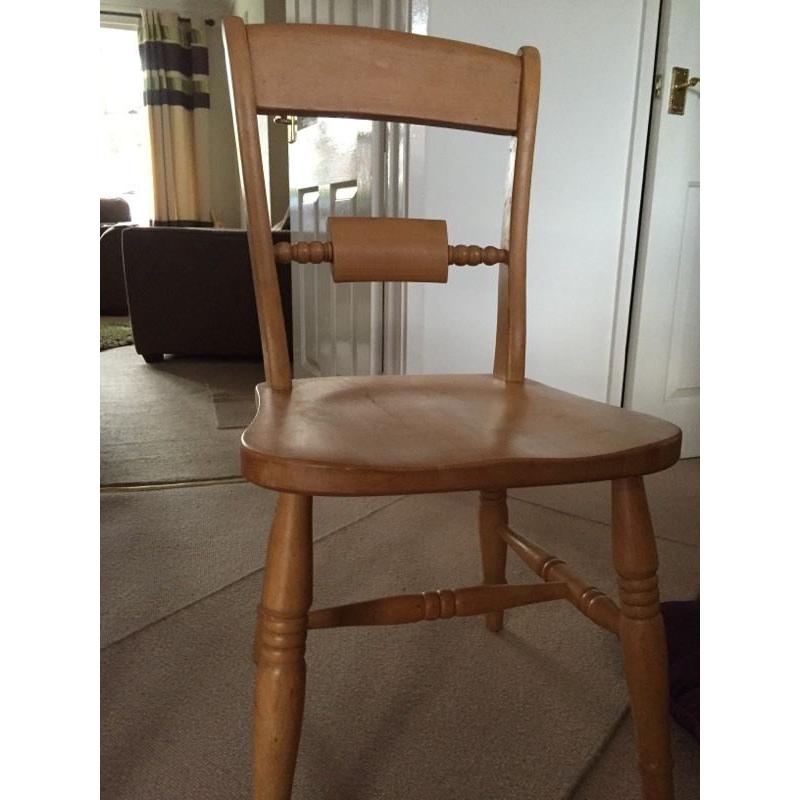 Solid pine chairs X 6