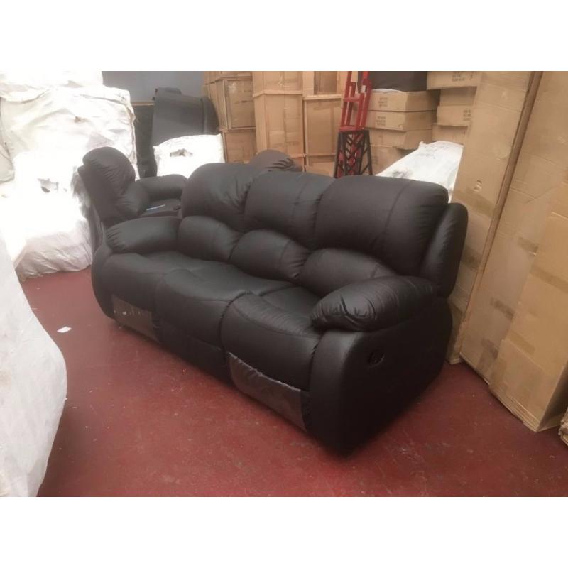NEW - LEATHER RECLINER SUITE OFFER - BRAND NEW - DELIVERED NATIONALLY
